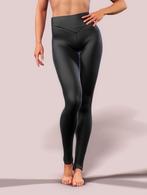 Mat zwarte dames legging (kunst leren high waist broek sexy), Maat 38/40 (M), Verzenden, Zwart, Nieuw