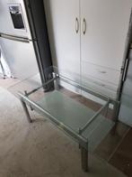 Salon tafel, Huis en Inrichting, Tafels | Kaptafels, Ophalen of Verzenden, Zo goed als nieuw, Glas