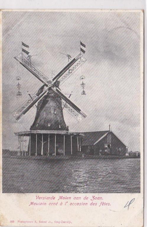 molens a d zaan 4 x diverse en motieven, Verzamelen, Ansichtkaarten | Nederland, Noord-Holland, 1960 tot 1980, Ophalen of Verzenden