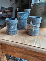 Leuke stenen kandelaars II, Huis en Inrichting, Woonaccessoires | Kandelaars en Kaarsen, Overige materialen, Grijs, Nieuw, Ophalen of Verzenden