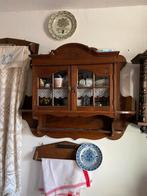 brocante  hang vitrine kastje uit oma,s tijd, Huis en Inrichting, Kasten | Vitrinekasten, Ophalen, Eikenhout, 50 tot 100 cm, Minder dan 100 cm