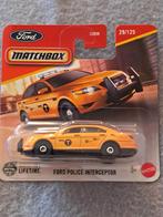 Matchbox Ford Police Interceptor Taxi yellow cab nieuw in ov, Ophalen of Verzenden, Nieuw