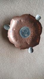 Antieke Asbak met Gulden en Dubbeltjes, Ophalen of Verzenden, Koper