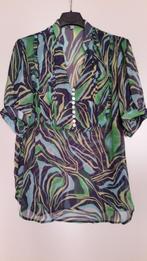 Tresfe blouse multicolor blauw/groen/wit/geel, Maat 42/44 (L), Tresfe, Ophalen of Verzenden, Zo goed als nieuw