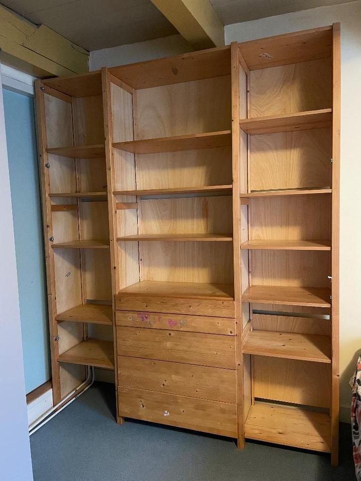 Lundia wandkast, Huis en Inrichting, Kasten | Boekenkasten, Gebruikt, 150 tot 200 cm, 200 cm of meer, 25 tot 50 cm, Met lade(s)
