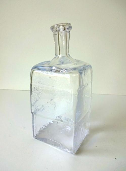 Glazen vaas helder vierkant Bernard Heesen Oude Horn 1891-g, Antiek en Kunst, Antiek | Glas en Kristal, Ophalen of Verzenden