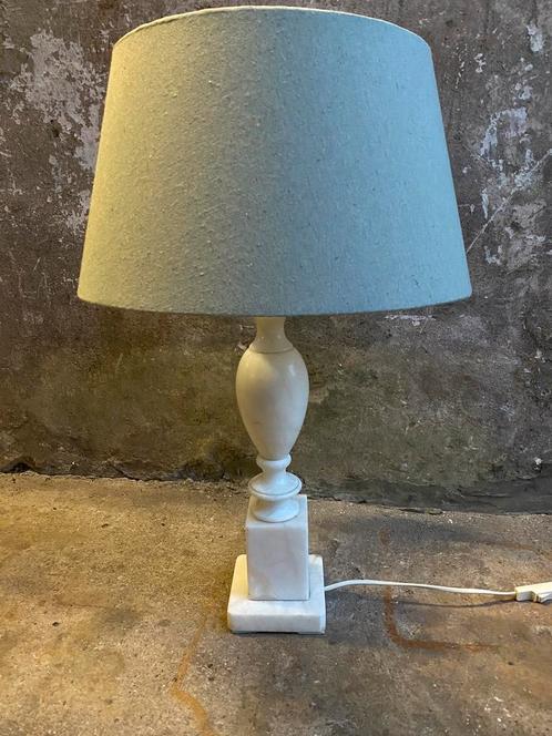 Marmeren tafellamp , jaren 70, Huis en Inrichting, Lampen | Tafellampen, Gebruikt, Minder dan 50 cm, Stof, Overige materialen