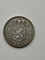 Gulden uit 1955 met visje uit 1955 (zilver), Postzegels en Munten, Munten | Nederland, Zilver, 1 gulden, Koningin Juliana, Ophalen