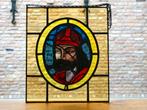 Glas in lood St.Aubertus patroonheilige v. bakker / Rompdaey, Antiek en Kunst, Ophalen of Verzenden