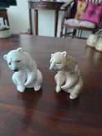 2 Lladro ( spanje )  ijsberen in bruin en wit uit 1977/81, Verzamelen, Beelden en Beeldjes, Ophalen of Verzenden, Zo goed als nieuw