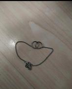 My Jewellery Zilverkleurige armband met dubbele ring hanger, Sieraden, Tassen en Uiterlijk, Armbanden, Ophalen of Verzenden, Zo goed als nieuw