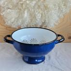 Blauwe vergiet emaille, Antiek en Kunst, Antiek | Emaille, Ophalen of Verzenden