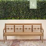 Landelijke klassieke tuinbank - Cardiff teakhout, Niet ingevuld, Nieuw, Ophalen of Verzenden, Niet ingevuld