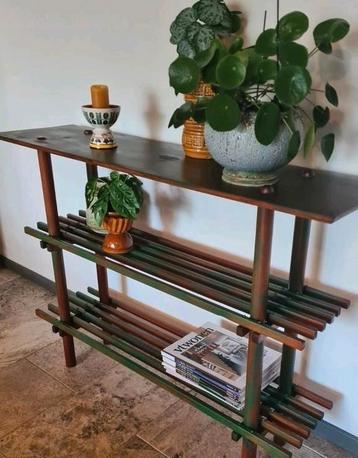 Vintage retro stokkenkast jaren 50-60 stellingkast  beschikbaar voor biedingen
