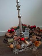 Etagère met droogstuk - Seizoensdecoratie, Huis en Inrichting, Overige materialen, Gebruikt, Ophalen of Verzenden, Rood