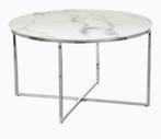 Ronde salontafel Antigua – marmerlook (Westwing), Huis en Inrichting, Tafels | Salontafels, Ophalen, 50 tot 100 cm, Rond, Zo goed als nieuw
