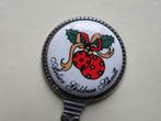 Lepeltje Kerstballen met hulsttakjes en lint porselein Kerst, Verzenden