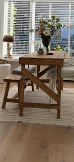 Tafel, Huis en Inrichting, Ophalen, Gebruikt, Teakhout, 50 tot 100 cm