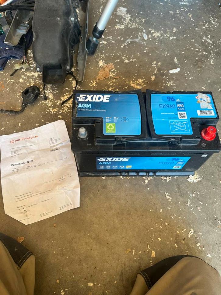 Exide AGM Accu 96Ah - Nieuwstaat, Auto-onderdelen, Accu's en Toebehoren, Universele onderdelen, Nieuw, Ophalen