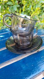2x arcoroc France kop & schotel, Huis en Inrichting, Keuken | Servies, Gebruikt, Ophalen of Verzenden, Glas, Overige stijlen