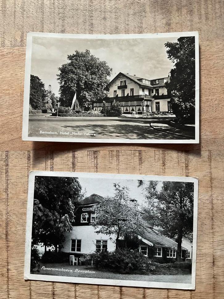 Oude ansichtkaarten Bennekom - Hotel & Panoramahoeve, Verzamelen, Ansichtkaarten | Nederland, Gelopen, Gelderland, 1940 tot 1960