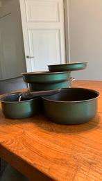 5 delige Tefal kampeerpannen set Bivouac, Ophalen of Verzenden, Zo goed als nieuw, Pannenset