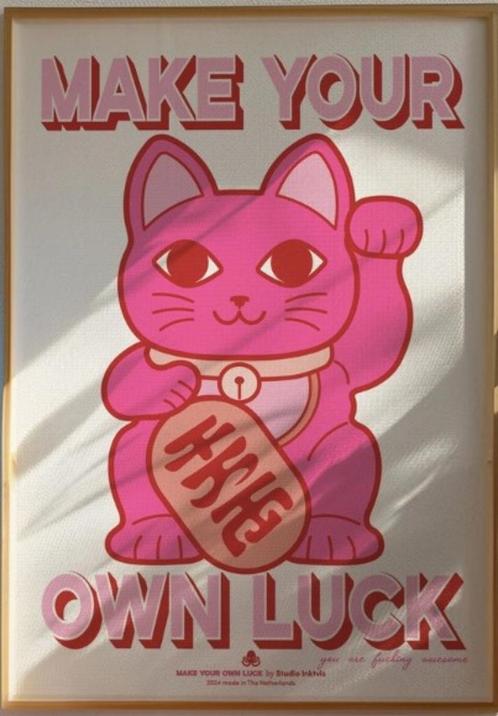 Maneki Neko, Antiek en Kunst, Kunst | Schilderijen | Klassiek, Verzenden