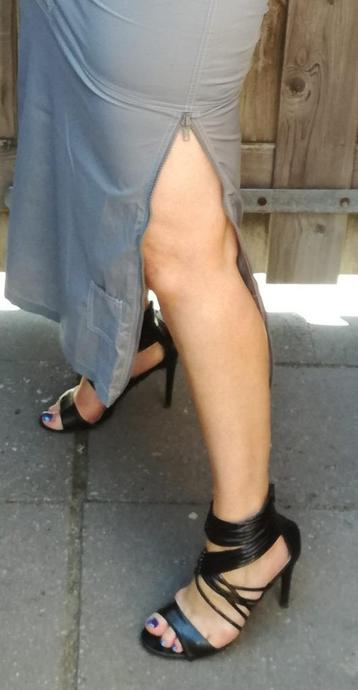 rok,Street One,apart,chic,maat 40,grijs,split,sexy,zomer beschikbaar voor biedingen