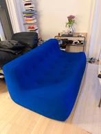 Opgeknapte vintage schuimrubberen bank, Huis en Inrichting, Ophalen of Verzenden, Gebruikt, Stof