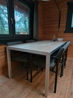 MDF Italia Lim tafel met 6 stoelen in Pastoe-stijl, Huis en Inrichting, Tafels | Eettafels, Ophalen, Eikenhout, 200 cm of meer