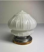 Fraaie luxe witte zeldzame plafondlamp Art Deco mooi patina, Ophalen of Verzenden