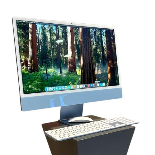 Apple iMac 24” (M3, 2023) – 8GB / 256GB – Blauw | Zeer Nette, Computers en Software, Apple Desktops, Gebruikt