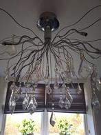 Moderne Plafondlamp met Kristallen, Ophalen of Verzenden, Zo goed als nieuw, Metaal