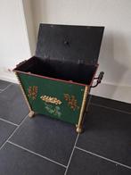 Antieke handbeschilderde kolenkit, Antiek en Kunst, Antiek | Woonaccessoires, Ophalen