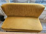 Oker gele Velvet Bankje / Loveseat. Oker geel bank, Ophalen of Verzenden