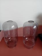 2x hanglamp Ikea Kadmium grijzig glas, Huis en Inrichting, Lampen | Hanglampen, Ophalen of Verzenden, Zo goed als nieuw, Glas