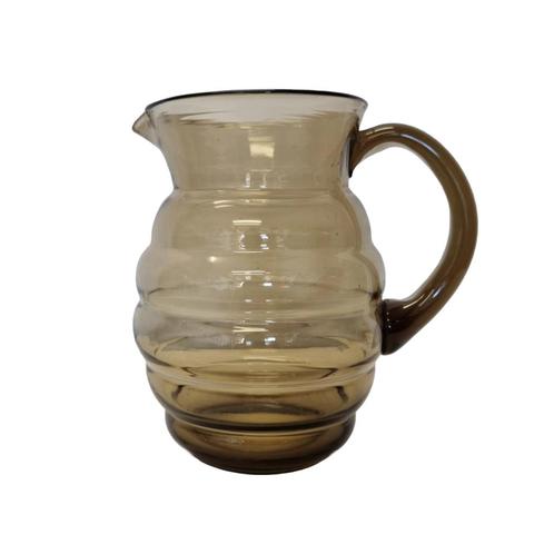 Vintage rookglas waterkaraf, Huis en Inrichting, Keuken | Servies, Zo goed als nieuw, Overige typen, Overige stijlen, Glas, Ophalen of Verzenden