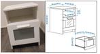 Ikea nightstand BRIMNES, Ophalen, Zo goed als nieuw, Minder dan 45 cm, 70 cm of meer
