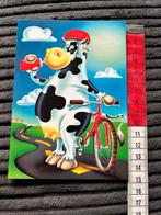 4. Kaart illustr Koe op fiets, Ophalen of Verzenden, Ongelopen