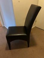 Eetkamer stoelen 6stuks donkerbruin (kunst)leer, Huis en Inrichting, Ophalen, Bruin, Leer, Zo goed als nieuw