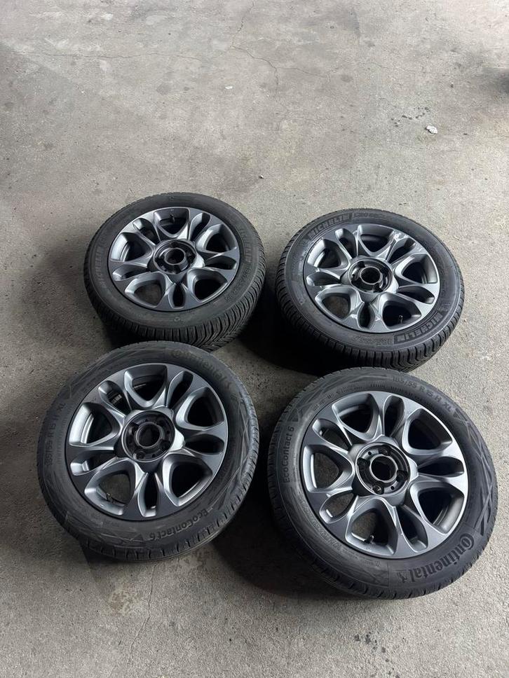 Fiat 500 Velgen 15 inch met Michelin Zomerbanden, Auto-onderdelen, Banden en Velgen, Banden en Velgen, Zomerbanden, 15 inch, 185 mm