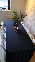 Buffettafels te huur – met zwarte rok & klapstoelen, Hobby en Vrije tijd, Feestartikelen | Verhuur, Ophalen, Zo goed als nieuw