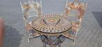 Prachtig Victoriaans smeedijzeren tuinsetje (brocante), Tuin en Terras, Ophalen, Gebruikt