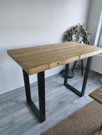 High Dining Table with Natural Edges, Ophalen, Gebruikt, 100 tot 150 cm, 50 tot 100 cm