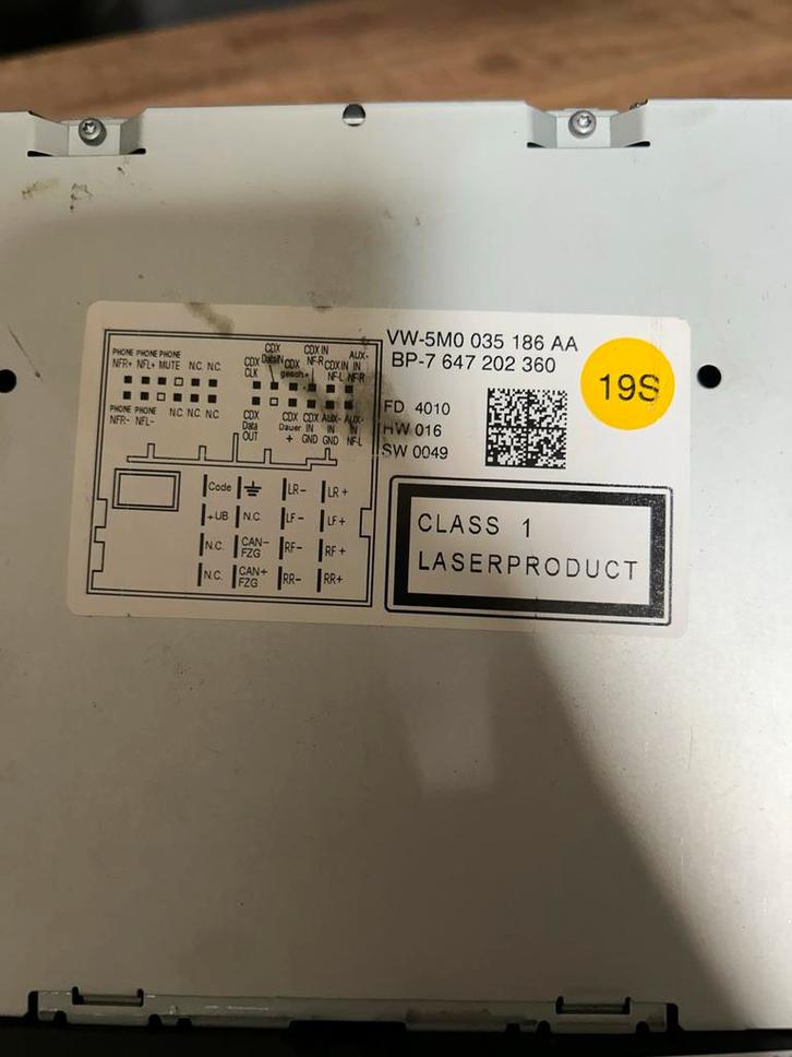 Volkswagen Polo 2010 R-Line Radio, Auto diversen, Autoradio's, Gebruikt, Ophalen