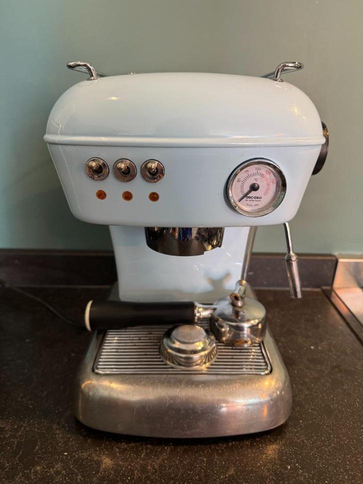 Ascaso Dream Espressomachine lichtblauw, Witgoed en Apparatuur, Koffiezetapparaten, Gebruikt, Gemalen koffie, Espresso apparaat