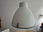 2 stuks witte  industriële hanglampen met glasplaat, Ophalen, Zo goed als nieuw, Minder dan 50 cm