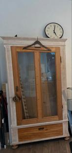 Antieke grenen kast met hang- en leg gedeelte, Antiek en Kunst, Antiek | Meubels | Kasten, Ophalen