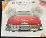 Just married auto kit decoratie auto NIEUW verpak. ongeopend, Ophalen of Verzenden, Zo goed als nieuw, Versiering, Geboorte of Huwelijk