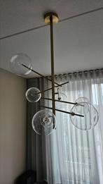Gouden hanglamp met 6 glazen bollen - Osam, Huis en Inrichting, Lampen | Hanglampen, Ophalen, Zo goed als nieuw, 75 cm of meer